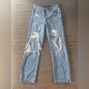 Aeropostale 90s baggy Distressed Light Blue Jeans